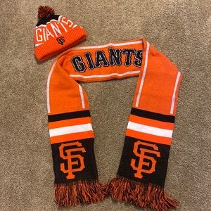 SF Giants beanie and scarf